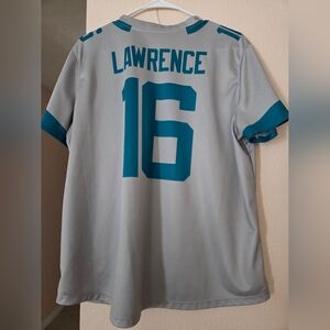 NFL Nike Gray and Teal Trevor Lawrence Jersey #16